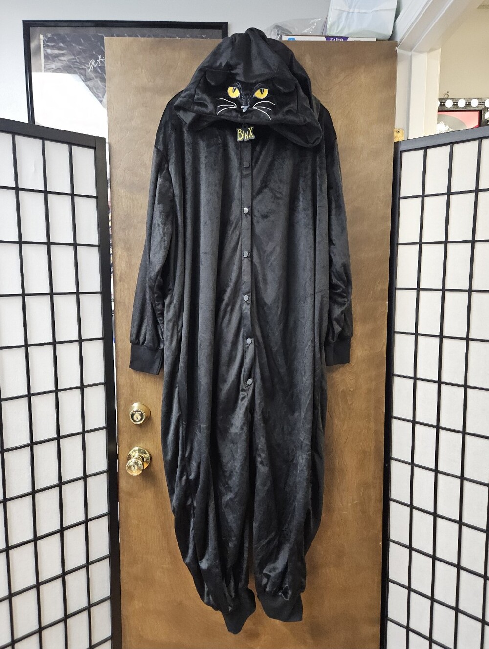Black Cat Hooded Kids Pajamas Onesie